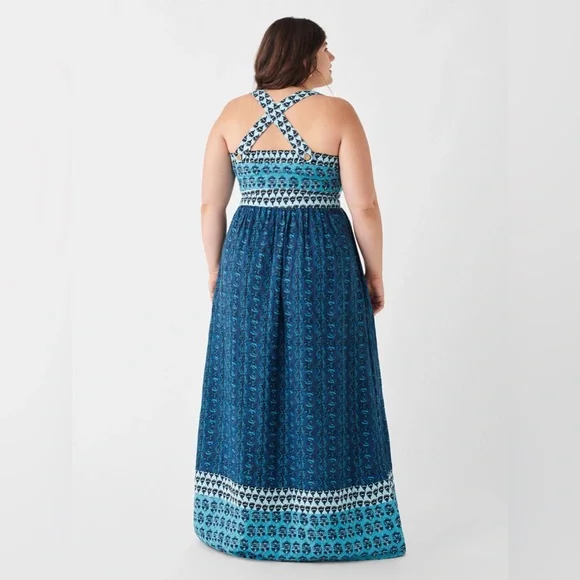 Faherty Blue and White Maxi Dress - Picture 5 of 13